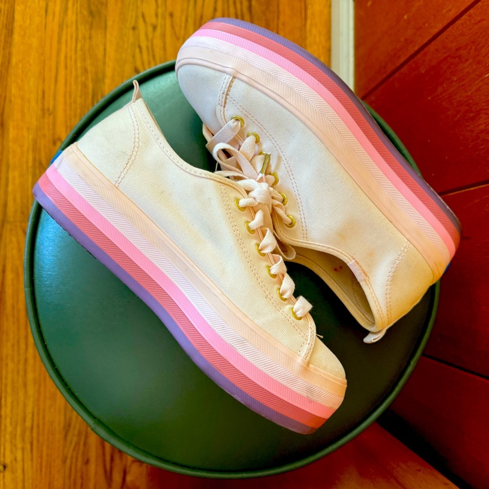 Platform pink Keds sneakers